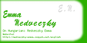 emma medveczky business card